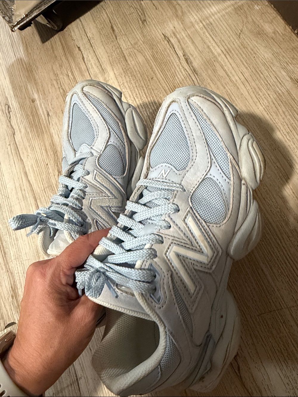 New Balance Women's Pale Blue Athletic Sneakers with White Accents - Picture 6 of 6